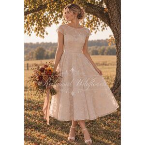 Chi Chi London Eyes on the Bride Midi Dress in Posy – Size 4